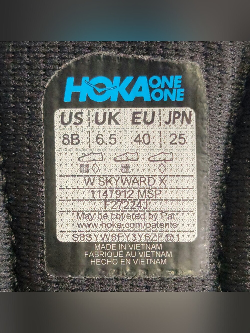 Hoka Women's Skyward X Running Shoes Mint Fluorite Blue Spark Size 8B - Picture 10 of 11